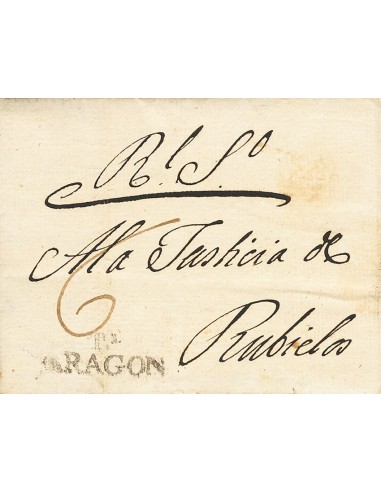Aragón. Prefilatelia. Aragón. Prefilatelia. (1817ca). Marca TL / ARAGON, en negro (P.E.4) edición 2004. MAGNIFICA.