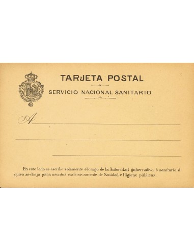 Guerra Civil. Postal Nacional. (*). (1939ca). Tarjeta Postal del SERVICIO NACIONAL SANITARIO. MAGNIFICA Y RARA.