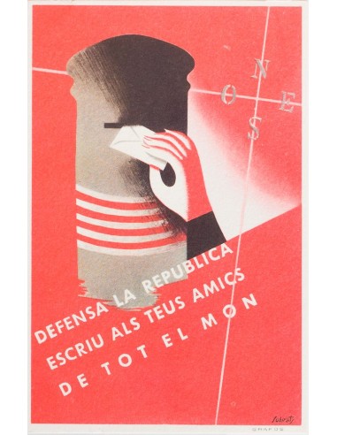 Guerra Civil. Postal Republicana. Sobre . (1937ca). Tarjeta Postal Ilustrada del COMISSARIAT DE PROPAGANDA DE LA GENERALITAT D