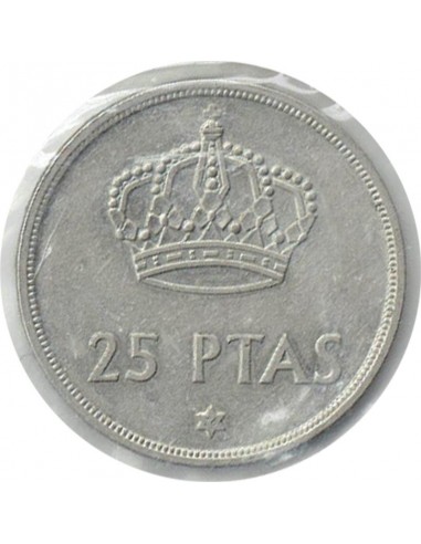 Moneda de España de 25 pesetas año 1975 *76