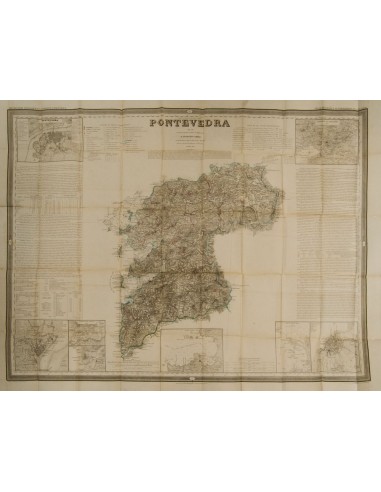 Galicia. Historia Postal. 1856. ATLAS DE ESPAÑA Y SUS  POSESIONES DE ULTRAMAR, Francisco Coello. Correspondiente a la provinci