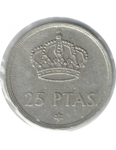 Moneda de España de 25 pesetas año 1975 *78