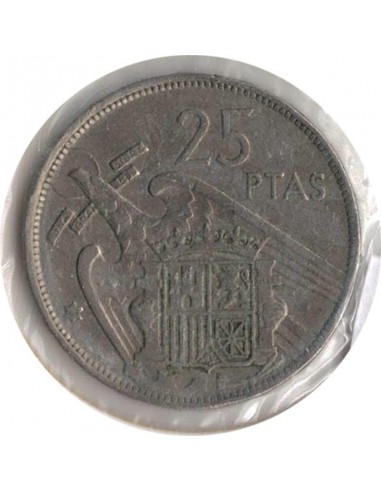 Moneda de España de 25 pesetas de 1957 Estado español *69