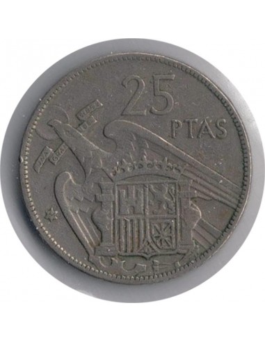 Moneda de España de 25 pesetas de 1957 Estado español *64