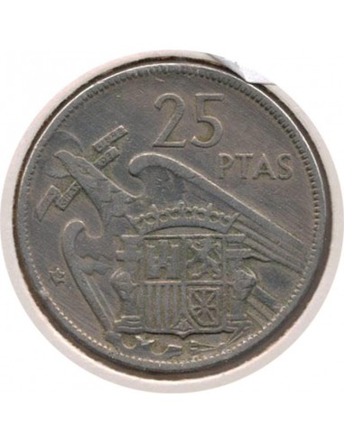 Moneda de España de 25 pesetas de 1957 Estado español *64
