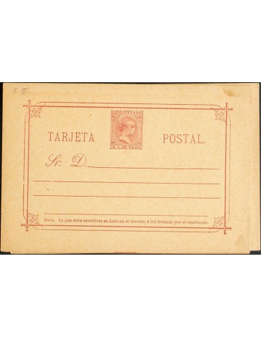 Filipinas. Entero Postal. (*)EP8/9. 1894. 2 cts carmín y 3 cts azul sobre Tarjetas Entero Postales. MAGNIFICAS.