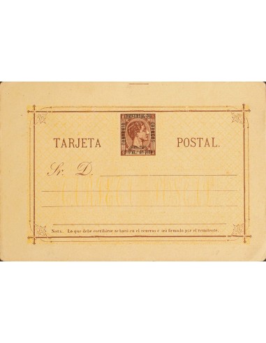 Filipinas. Entero Postal. (*)EP2. 1879. 3 ctvos sobre 50 mils castaño rojo sobre Entero Postal. MAGNIFICA.