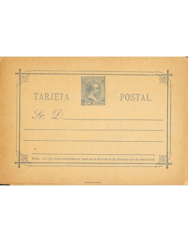 Filipinas. Entero Postal. (*)EP10/11. 1896. 2 cts azul y 3 cts castaño sobre Tarjetas Entero Postales. MAGNIFICAS.