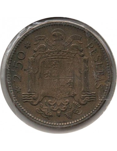 Moneda de España de 2,50 pesetas de 1953 Estado español *56