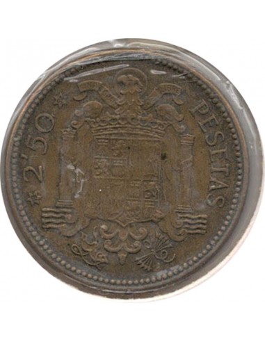 Moneda de España de 2,50 pesetas de 1953 Estado español *54