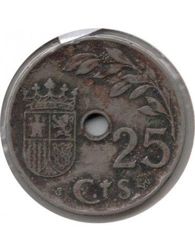 Moneda de España de 25 céntimos de pesetas de 1937 VIENA, Estado español