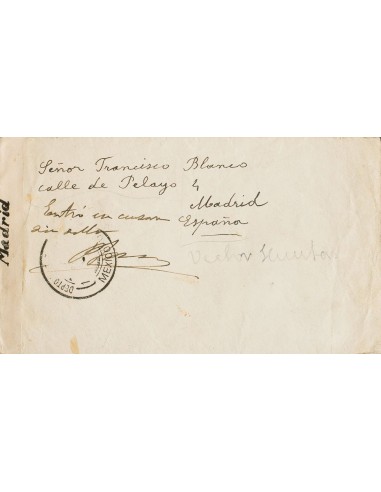 Incoming Mail. Sobre . 1940. MEXICO a MADRID. Originalmente franqueada y correctamente anulada (en el transporte de la corresp