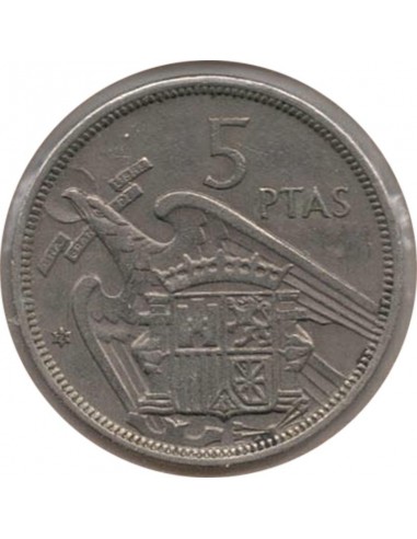Moneda de España de 5 pesetas de 1957 *73 SC, Estado español