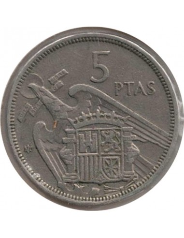 Moneda de España de 5 pesetas de 1957 *73, Estado español