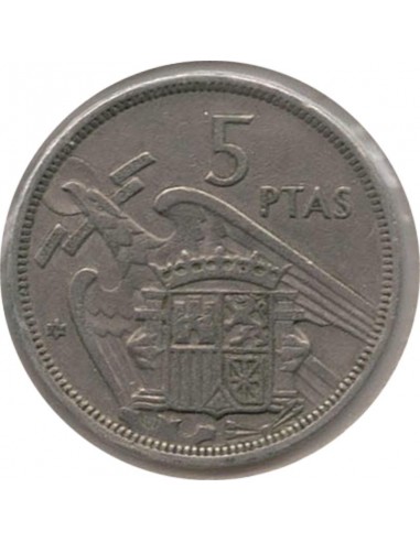 Moneda de España de 5 pesetas de 1957 *74, Estado español