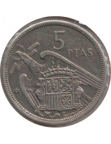 Moneda de España de 5 pesetas de 1957 *74 SC, Estado español