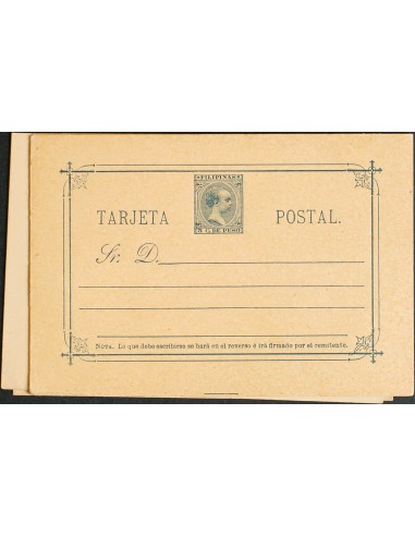 Filipinas. Entero Postal. (*)EP8/9, EP10/11. 1894. Dos series completas de las Tarjetas Entero Postales. MAGNIFICAS.