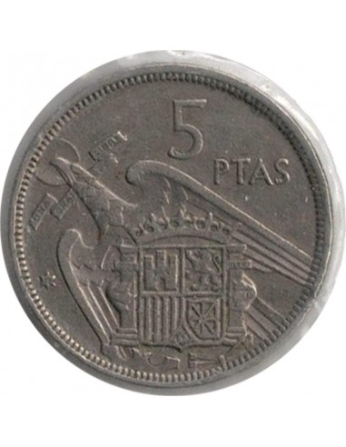 Moneda de España de 5 pesetas de 1957 *75, Estado español