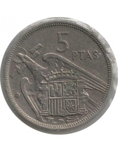 Moneda de España de 5 pesetas de 1957 *75, Estado español