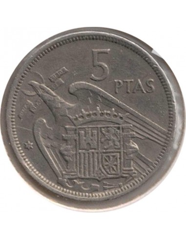 Moneda de España de 5 pesetas de 1957 *71, Estado español