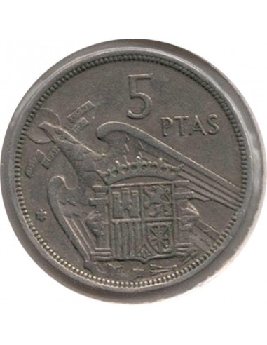 Moneda de España de 5 pesetas de 1957 *71, Estado español