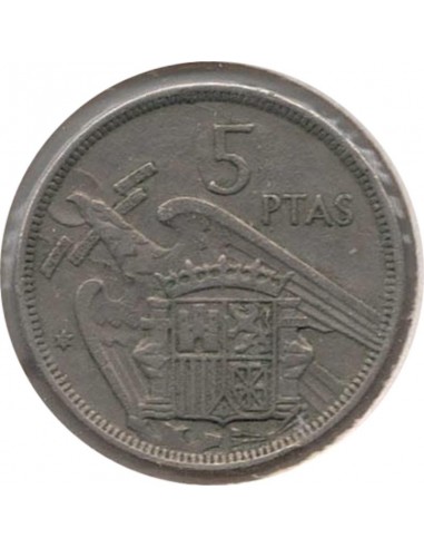 Moneda de España de 5 pesetas de 1957 *70, Estado español