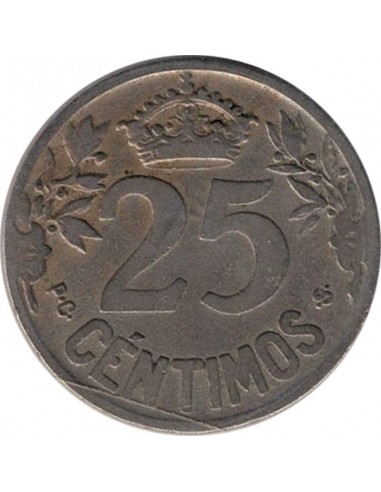 Moneda de España de 25 céntimos de peseta de 1925 Alfonso XIII