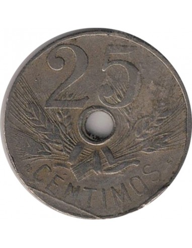 Moneda de España de 25 céntimos de peseta de 1927 Alfonso XIII