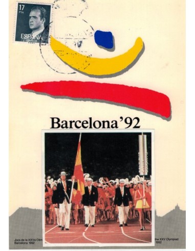 España. Tarjeta conmemorativa Barcelona ´92.