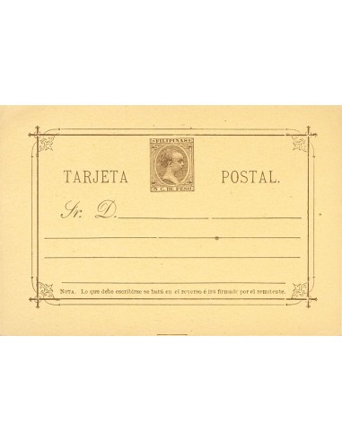 Filipinas. Entero Postal. (*)EP10/11. 1896. 2 ctvos azul y 3 ctvos castaño sobre Tarjetas Enteros Postales. MAGNIFICAS.