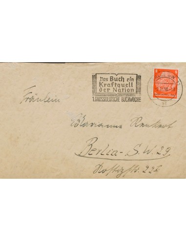 Guerra Civil. Bando Nacional. Sobre . 1938. (28 de Octubre). 8 p naranja. Carta completa de un miembro de la LEGION CONDOR (Ku