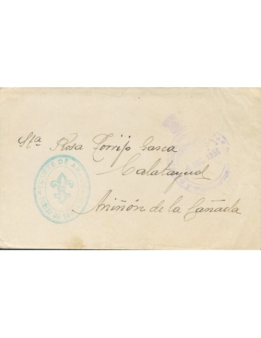 Guerra Civil. Bando Nacional. Sobre . 1936. (6 de Noviembre). Carta (con texto) de VILLASTAR (TERUEL) a ANIÑON (ZARAGOZA), rem