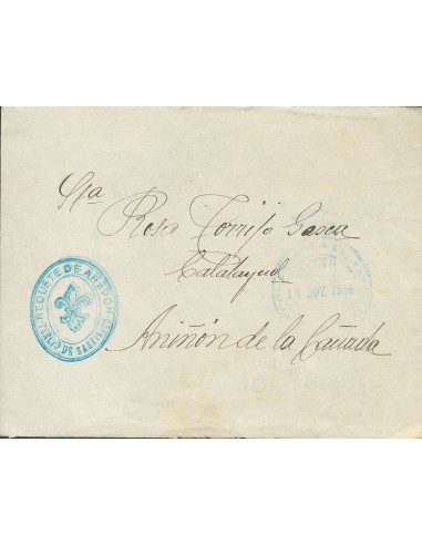 Guerra Civil. Bando Nacional. Sobre . 1936. VILLASTAR (TERUEL) (carta con texto) a ANIÑON, en el interior el remitente adjunta