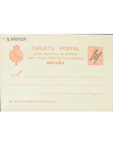 Marruecos. Entero Postal. (*)EP9, EP10, EP11. 1915. 5 cts verde, 5 cts verde y 10 cts rojo naranja sobre Tarjetas Entero Posta