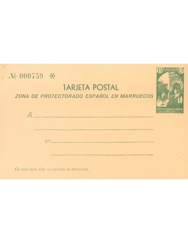 Marruecos. Entero Postal. (*)EP20/23. 1933. Juego completo de las cuatro Tarjetas Entero Postales (incluye las dobles). MAGNIF