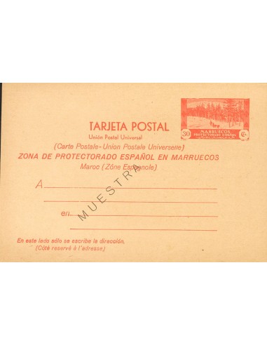 Marruecos. Entero Postal. (*)EP24M, EP25M. 1935. 30 cts rojo sobre Tarjeta Entero Postal y 30 cts+30 cts rojo sobre Tarjeta En
