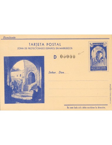 Marruecos. Entero Postal. (*)EP28M, EP29M, EP31M. 1939. Juego completo de las tres Tarjetas Entero Postales con las numeracion