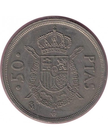 Moneda de España de 50 pesetas de 1983, letra M coronada
