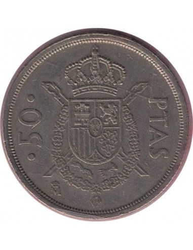 Moneda de España de 50 pesetas de 1983, letra M coronada