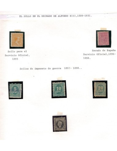 Conjunto de sellos del reinado de Alfonso XIII