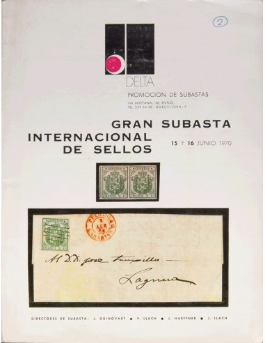 Bibliografía. 1970. Catálogo de subasta de Filatelia Internacional organizada por Delta del 15 al 16 de Junio de 1970 (Nº2). B