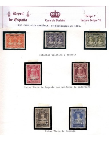 1926. Serie completa Pro Cruz Roja Española. Habilitados CABO JUBY