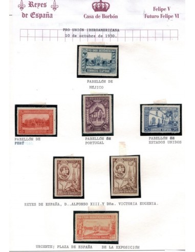 1930. Valores de la emisión Pro Unión Iberoamericana