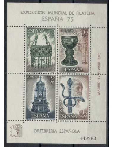 1975. Exposición Mundial de Filatélica ESPAÑA´75. Orfebrería Española