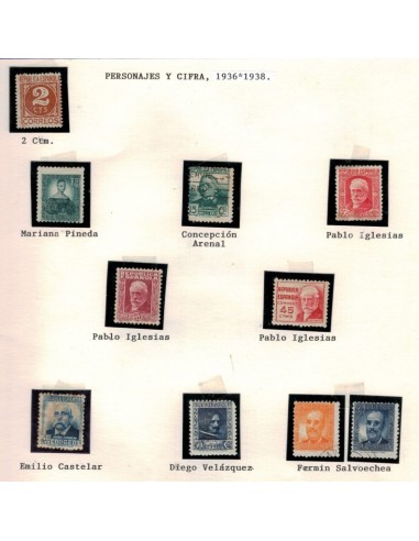 Conjunto de sellos de la II República
