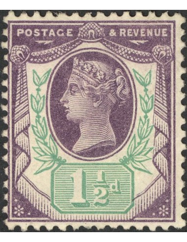 Gran Bretaña. *Yv 93Yv . 1887. 1½ d violeta. MAGNIFICO. Yvert 2012: 18 Euros.