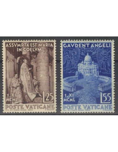 Vaticano. **Yv 161/62. 1951. Serie completa. MAGNIFICA. Yvert 2013: 22,5 Euros.