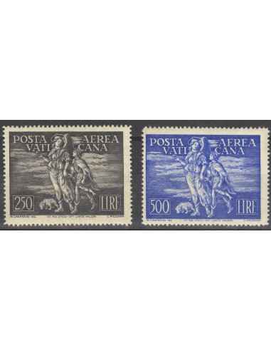 Vaticano, Aéreo. **Yv 16/17. 1948. Serie completa. MAGNIFICA. Yvert 2013: 774 Euros.