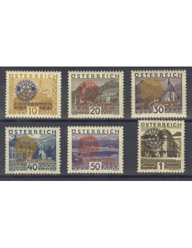 Austria. *Yv 398A/F. 1931. Serie completa. MAGNIFICA. Yvert 2011: 330 Euros.