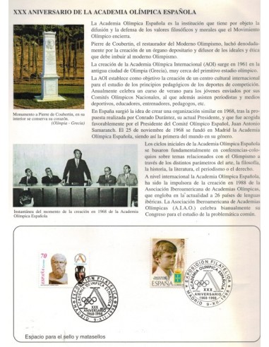 1998. XXX Aniversario de la Academia Olímpica Española